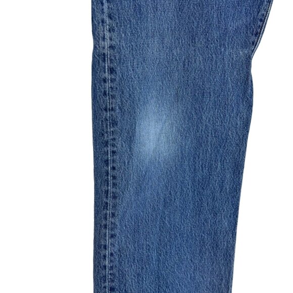 Levis 501 38 x 30 Blue Denim Medium Wash Mens Jeans Button Fly Western Straight - Picture 11 of 16